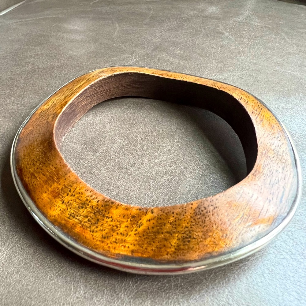 Silpada wood & silver ( sterling) bracelet